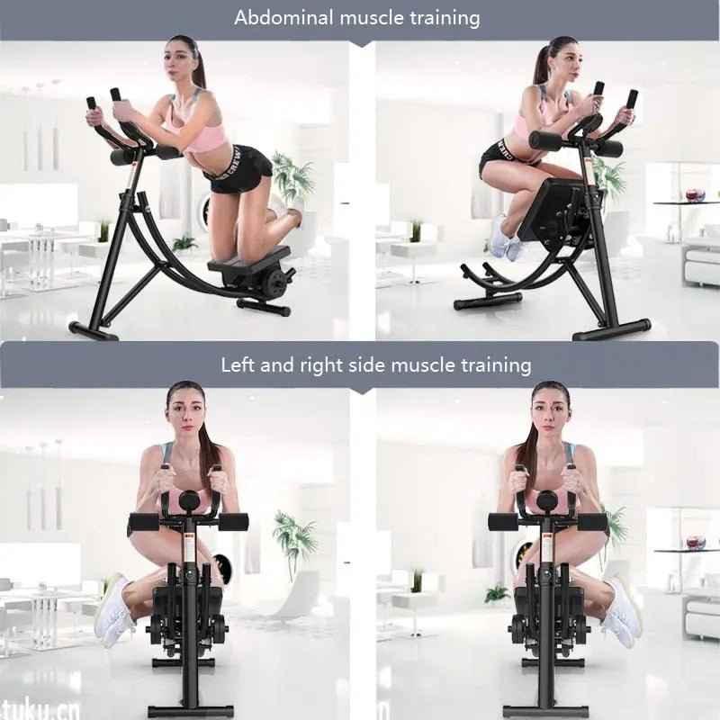 Abdominal Muscle Trainer Foldable Thin Waist Machine AB Rocket Roller Slider Belly Indoor Fitness - Allen-Fitness