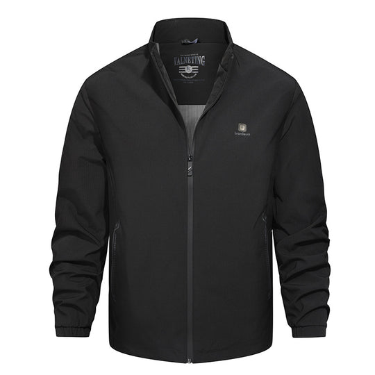 Long Sleeve Stand Collar Loose Fit Men&