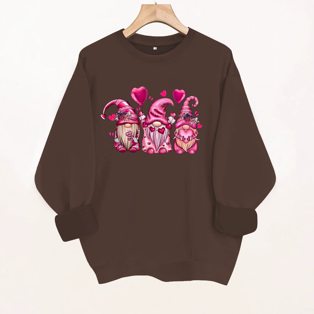 Round neck long sleeved sweatshirt