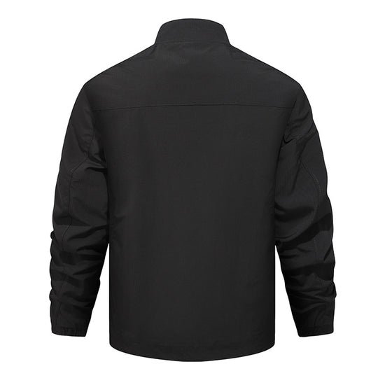 Long Sleeve Stand Collar Loose Fit Men&