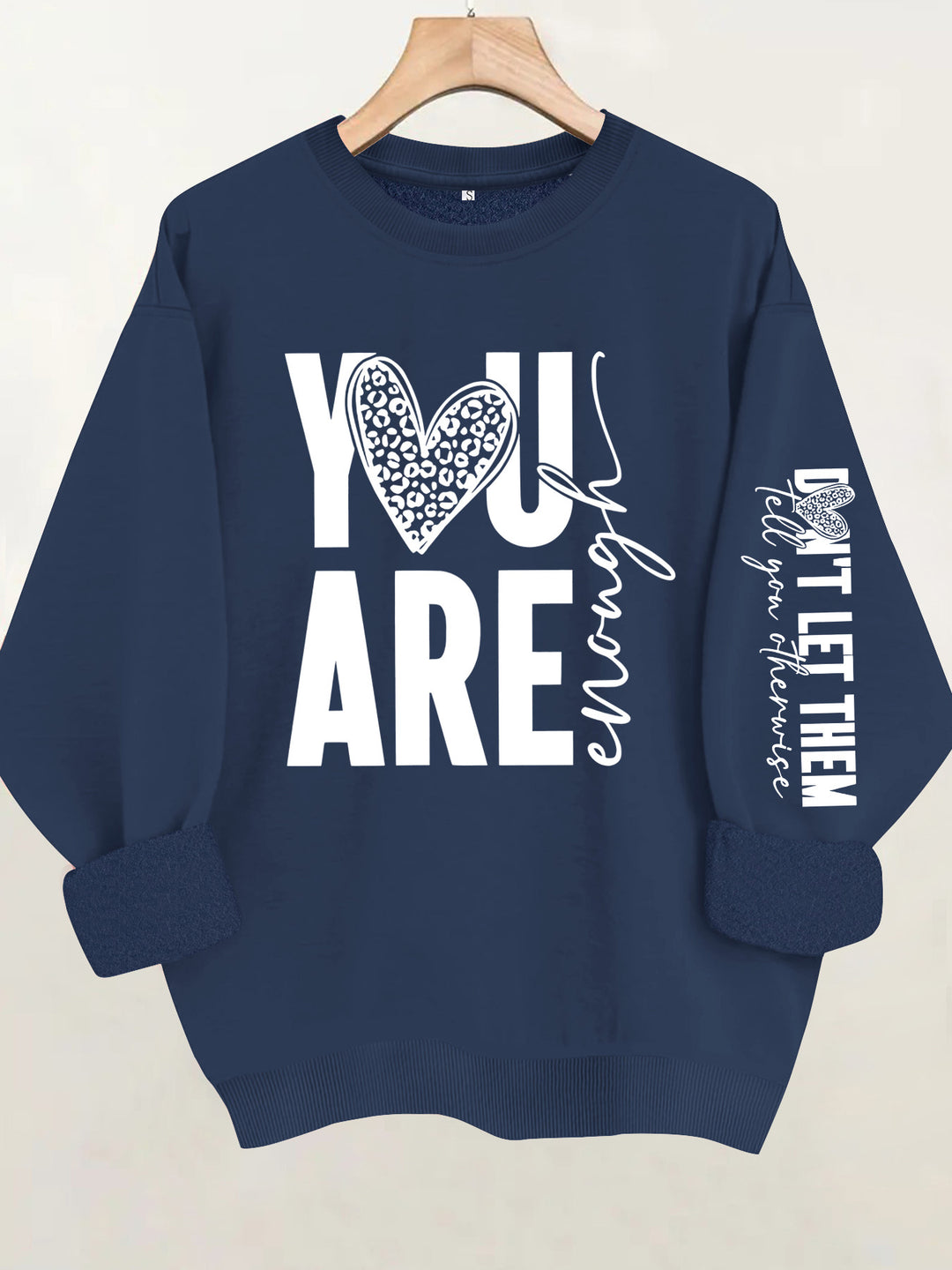 Round neck fleece hoodie