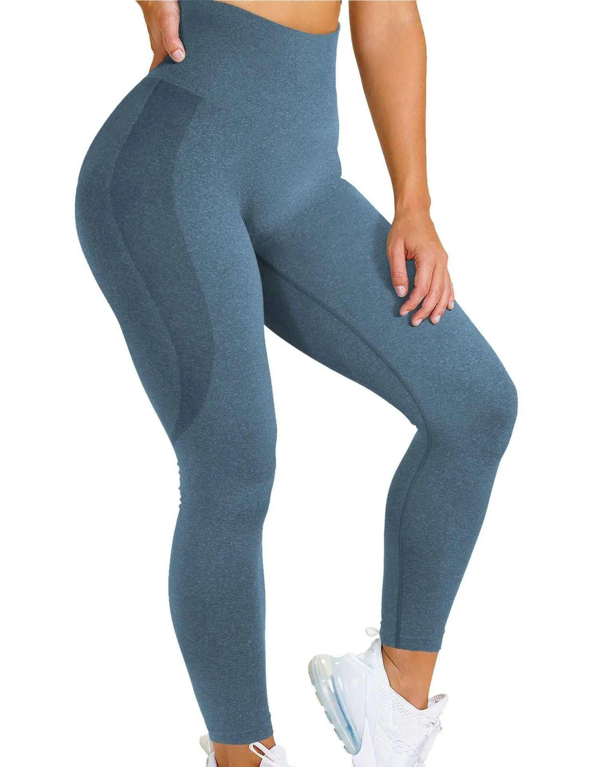 Seamless Yoga Pants - Moisture-Wicking Comfort in Stylish Brown for Gym and Everyday Wear - Allen-Fitness