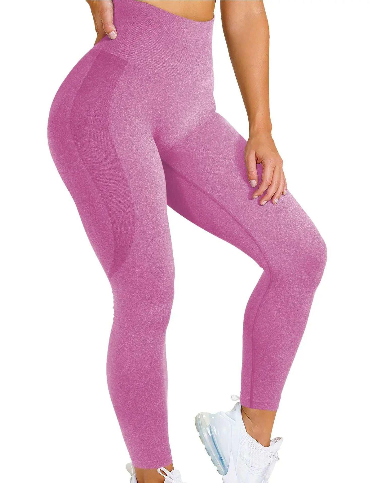 Seamless Yoga Pants - Moisture-Wicking Comfort in Stylish Brown for Gym and Everyday Wear - Allen-Fitness