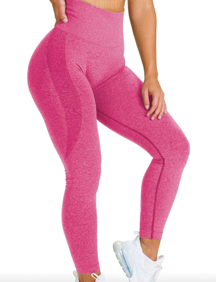 Seamless Yoga Pants - Moisture-Wicking Comfort in Stylish Brown for Gym and Everyday Wear - Allen-Fitness