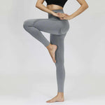 Seamless Yoga Pants - Moisture-Wicking Comfort in Stylish Brown for Gym and Everyday Wear - Allen-Fitness