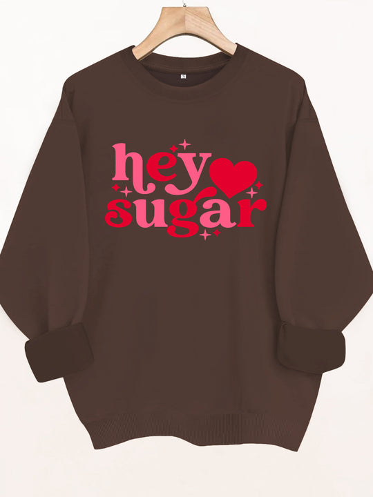 Round neck fleece hoodie