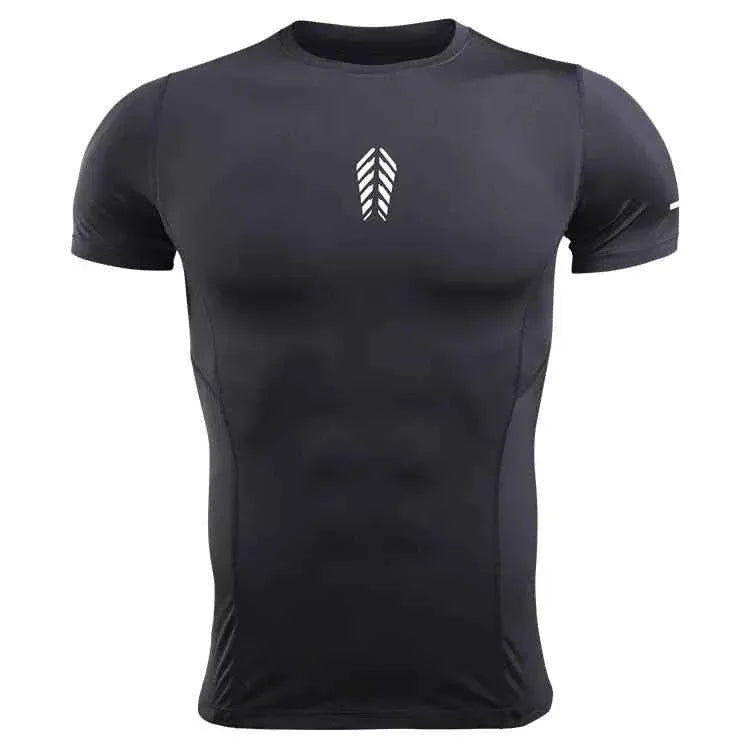 Short Sleeve Sports Tops Seamless Dry Fit Sports Mens Compression Gym Wear Men Gym Tights Gym Fitness Wear - Allen-Fitness