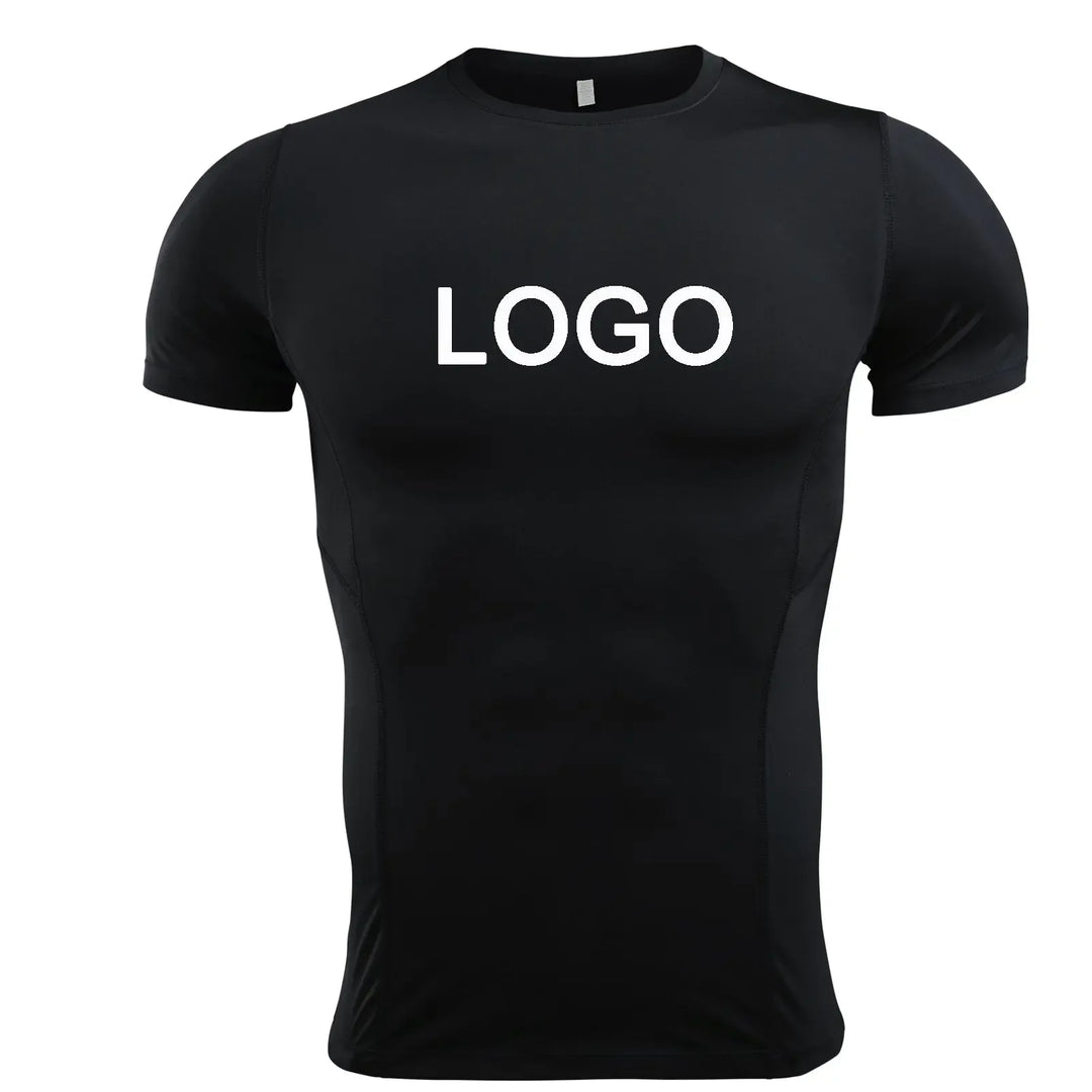 Custom Short Sleeve Sports Tops Seamless Dry Fit Sports Men&