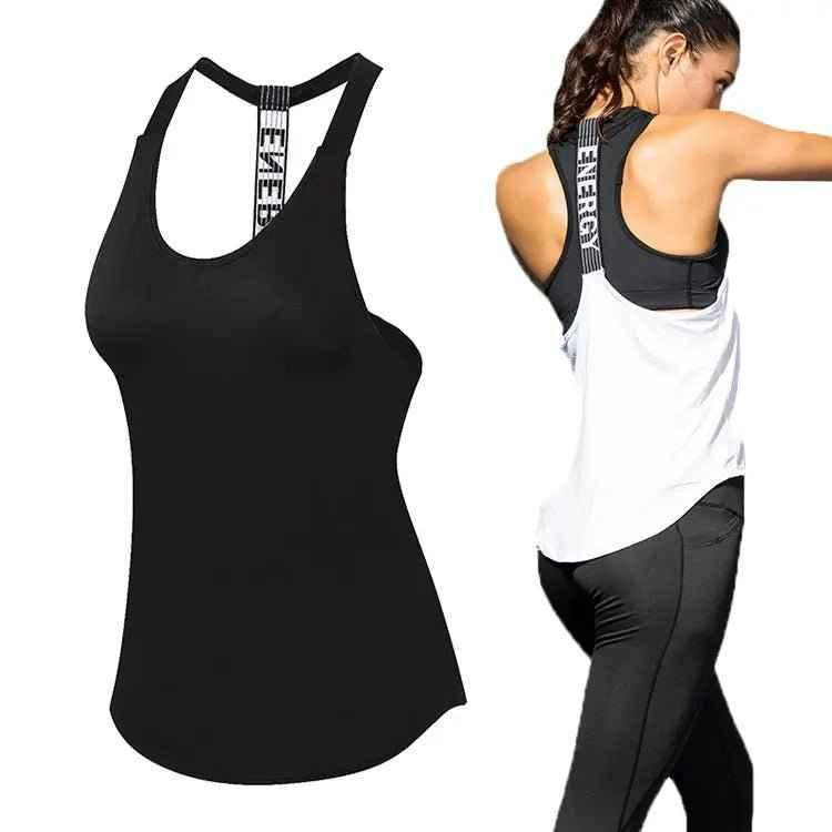 Yoga Top Vest Sports Shirt Women Backless Fitness Running Gym Crop Sleeveless Tank Tops - Allen-Fitness