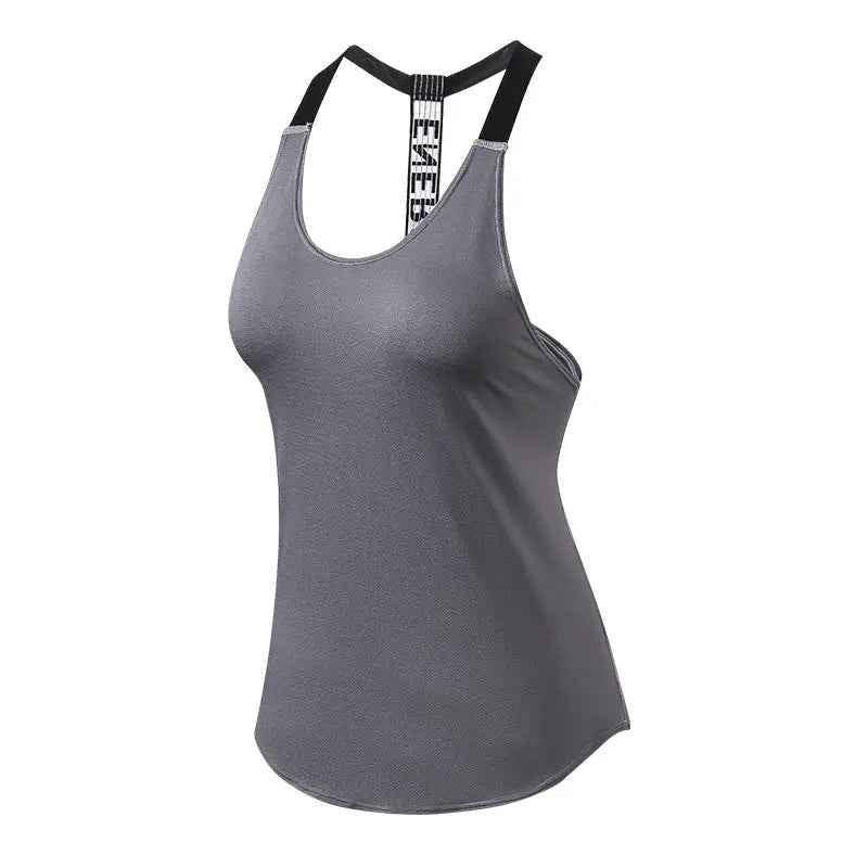 Yoga Top Vest Sports Shirt Women Backless Fitness Running Gym Crop Sleeveless Tank Tops - Allen-Fitness