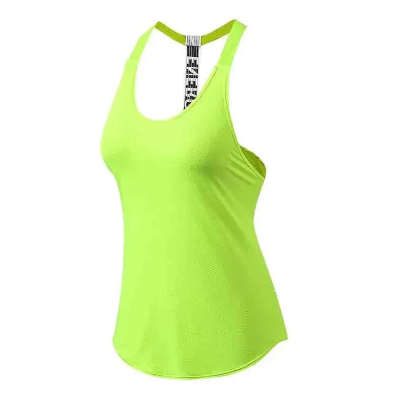 Yoga Top Vest Sports Shirt Women Backless Fitness Running Gym Crop Sleeveless Tank Tops - Allen-Fitness