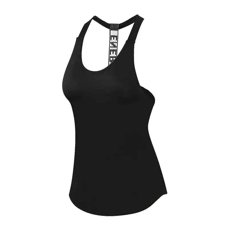 Yoga Top Vest Sports Shirt Women Backless Fitness Running Gym Crop Sleeveless Tank Tops - Allen-Fitness