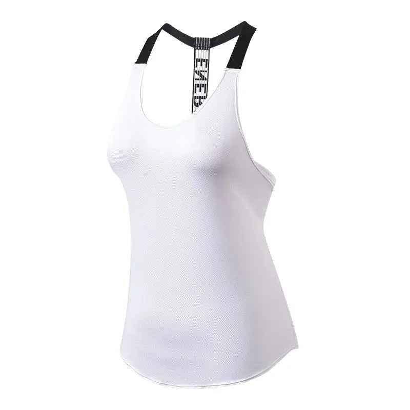Yoga Top Vest Sports Shirt Women Backless Fitness Running Gym Crop Sleeveless Tank Tops - Allen-Fitness