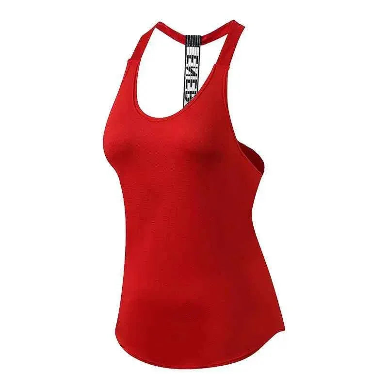 Yoga Top Vest Sports Shirt Women Backless Fitness Running Gym Crop Sleeveless Tank Tops - Allen-Fitness