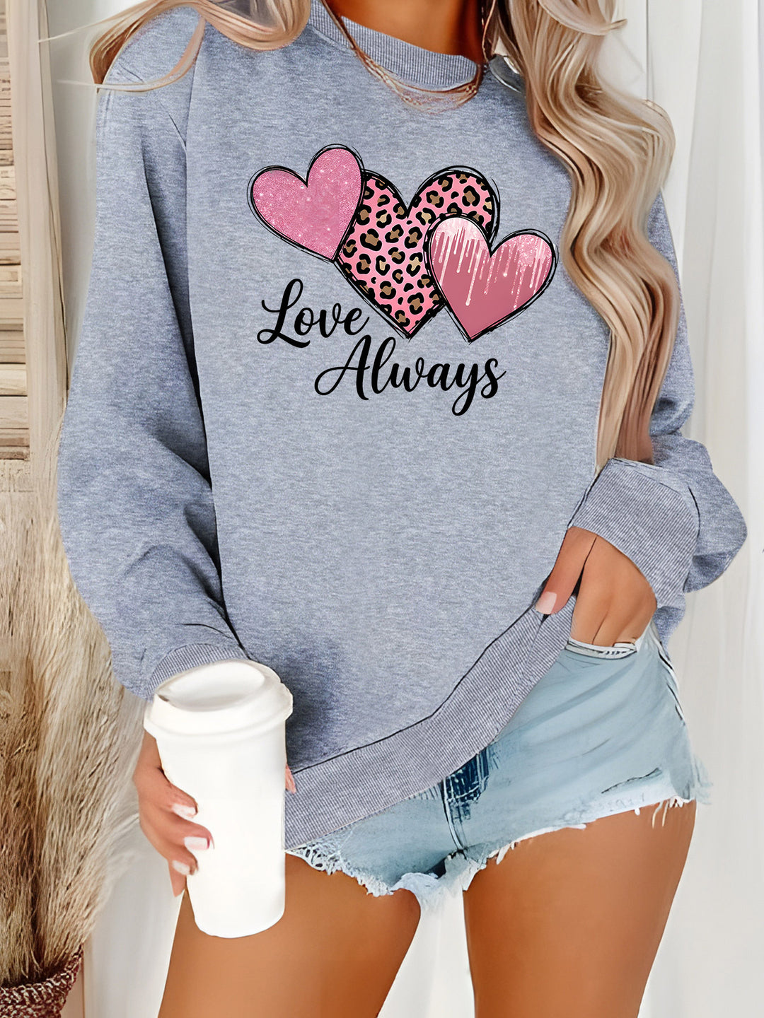 Long sleeved fleece hoodie