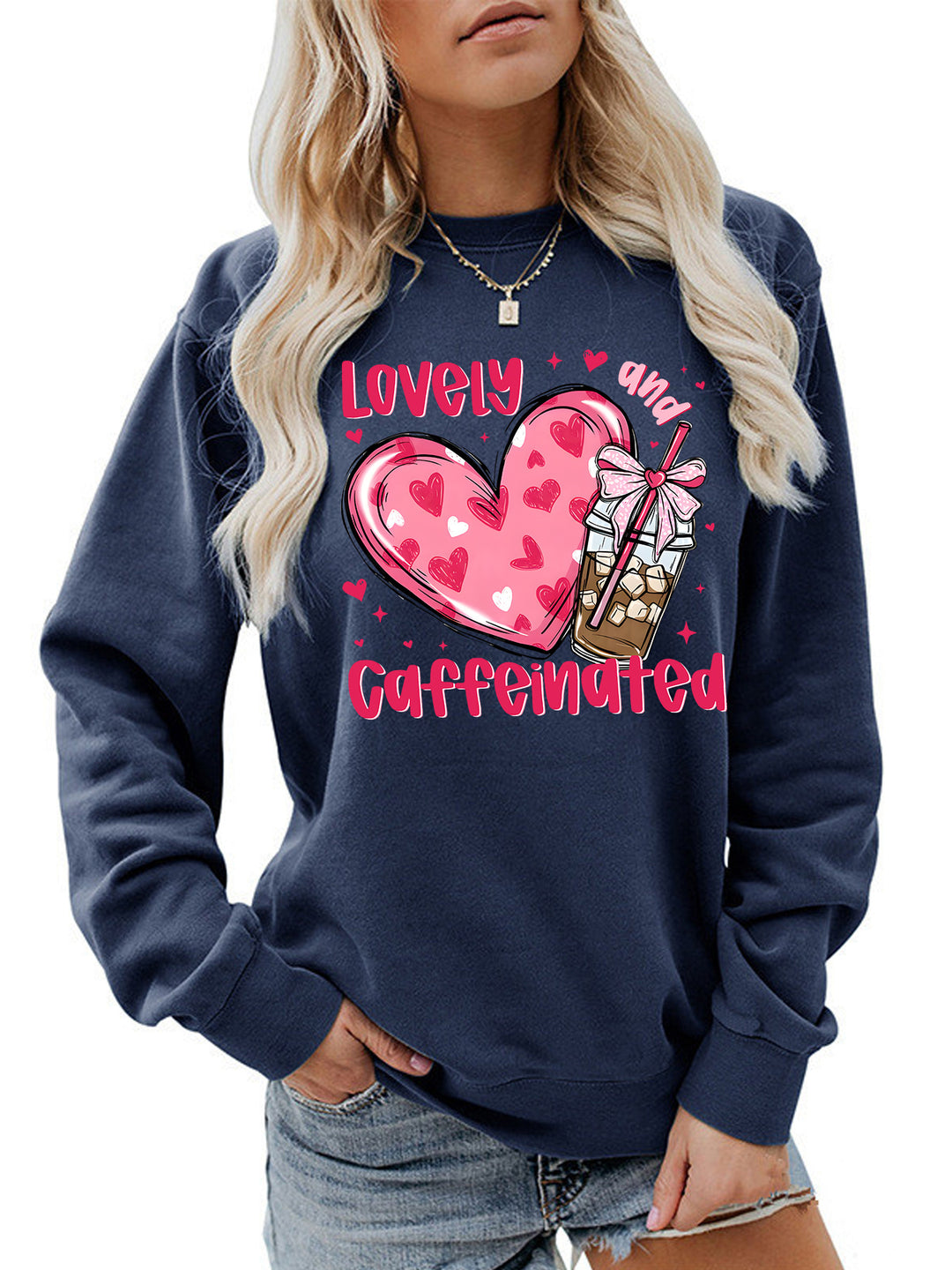 Loose velvet sweatshirt