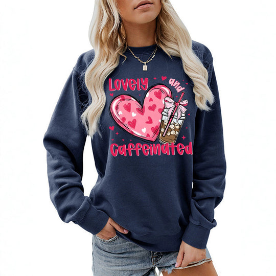 Loose velvet sweatshirt