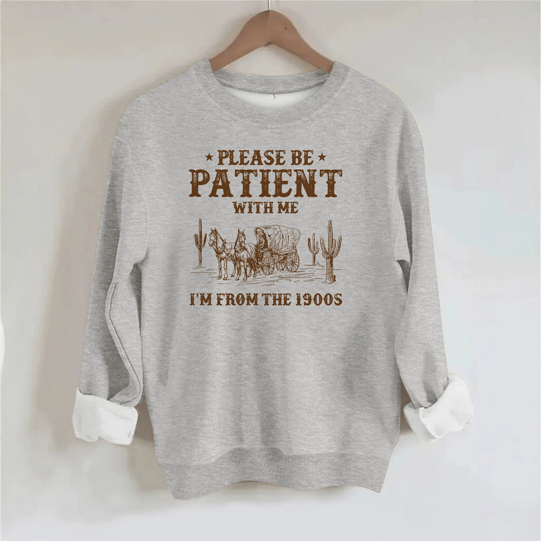 Round neck fleece hoodie