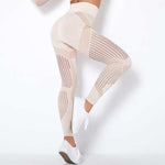 Women's Gym Leggings Uk - High Waist Seamless Design with Unique Hollow-Out for Maximum Comfort - Allen-Fitness