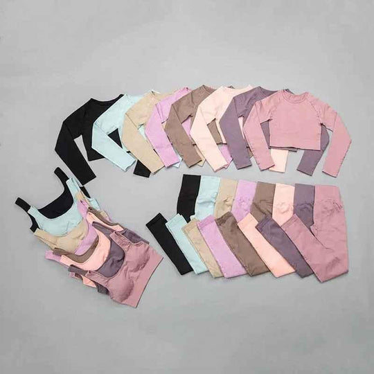 Gutashye Seamless Legging Yoga Pants Sports Clothing Solid High Waist Full Length Workout Leggings. - Allen-Fitness