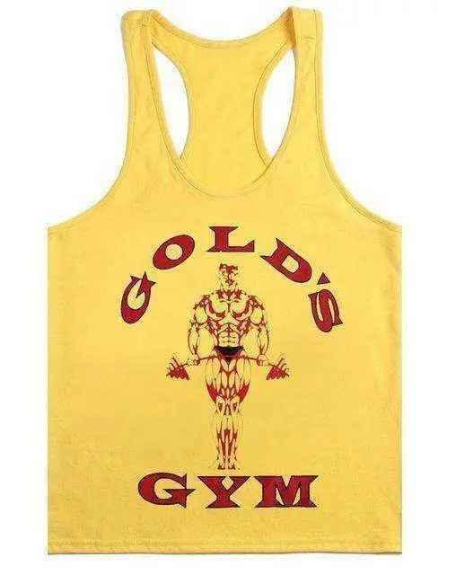 Golds Gym Tank Top for Men - 100% Cotton, Aesthetic Style - Allen-Fitness