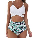 Summer Sexy High Waist 2 Piece Swimsuit for Women - Flattering Design, Quick-Drying Fabric - Allen-Fitness