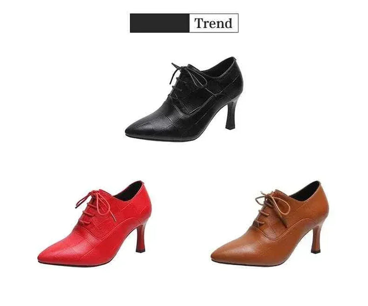 Fashion Elegant Pointy Toe Patent Leather Ladies Slip On Formal Dressing Shoes For Woman Middle Heel Shoes Office Shoes - Allen-Fitness