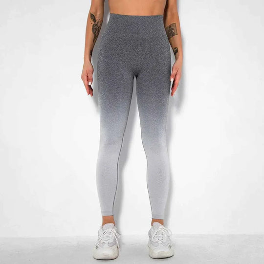 Gradient Yoga Butt Lift Tight Workout Seamless Fitness Gym Leggings For Women - Allen-Fitness