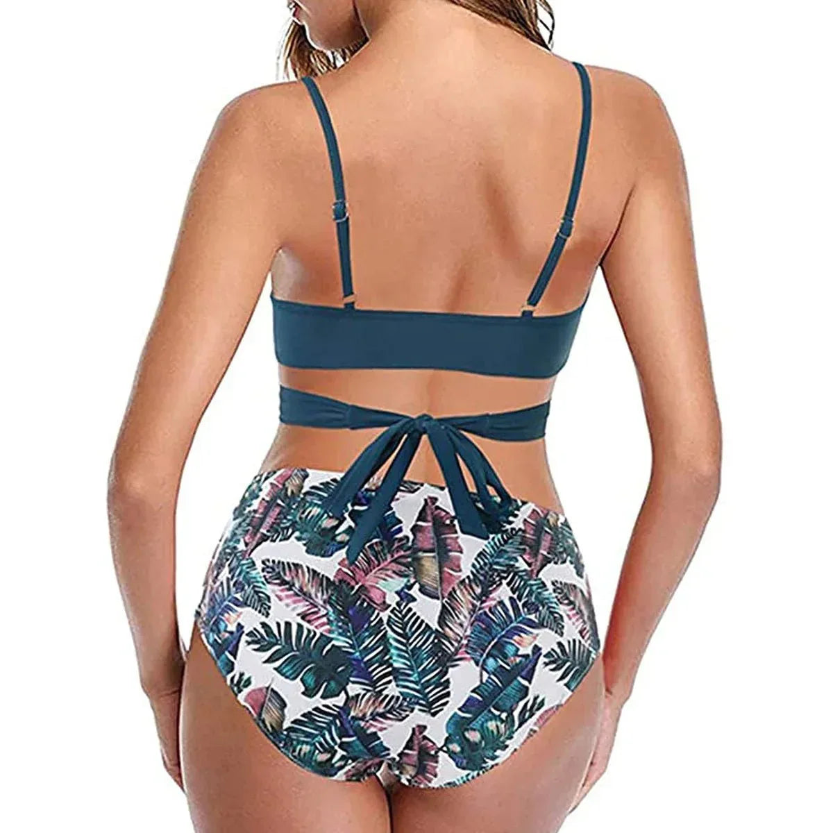 Summer Sexy High Waist 2 Piece Swimsuit for Women - Flattering Design, Quick-Drying Fabric - Allen-Fitness