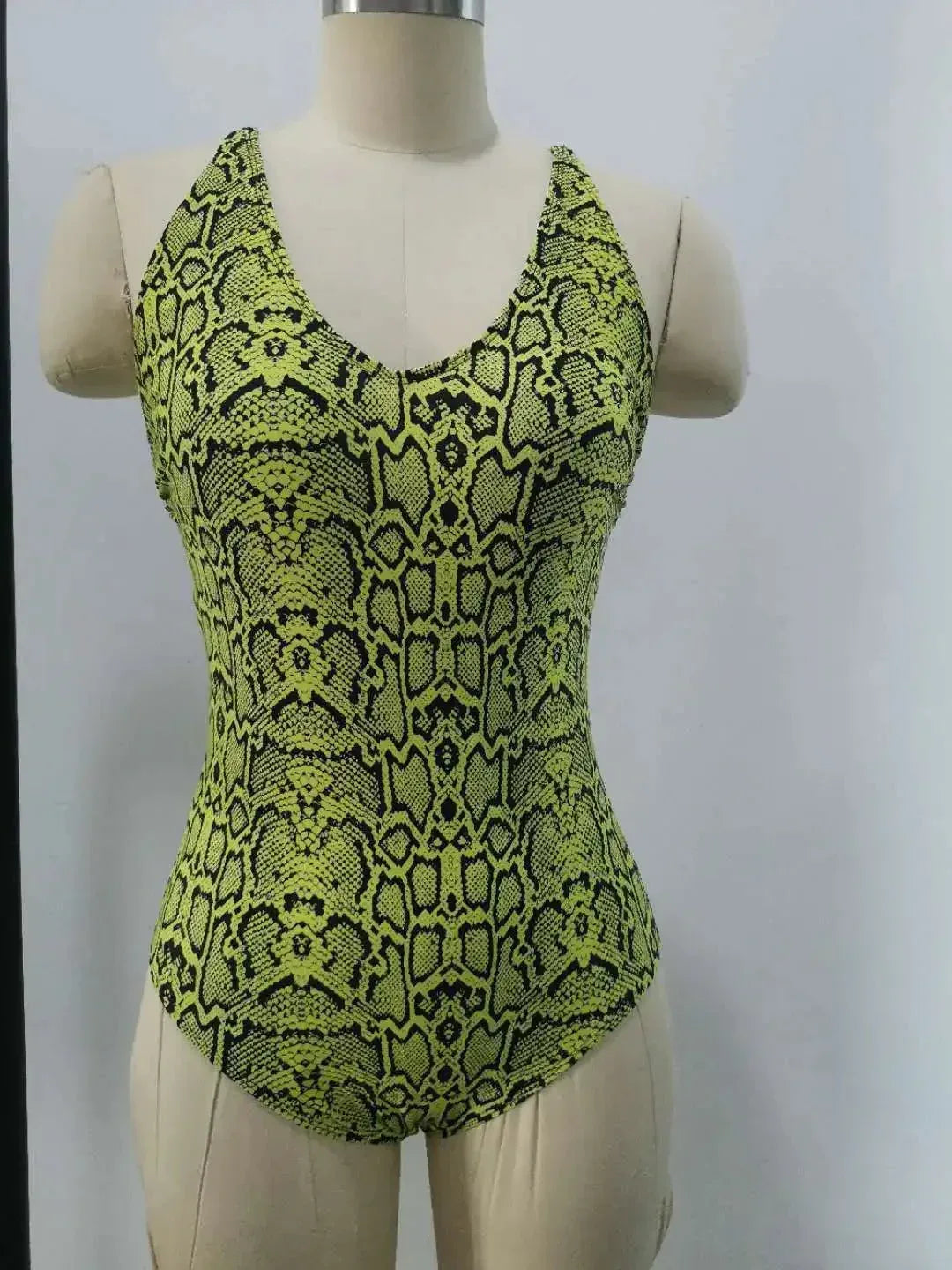 Striped Floral Deep V Beach Bodysuit - Trendy Swimwear for Women - Allen-Fitness