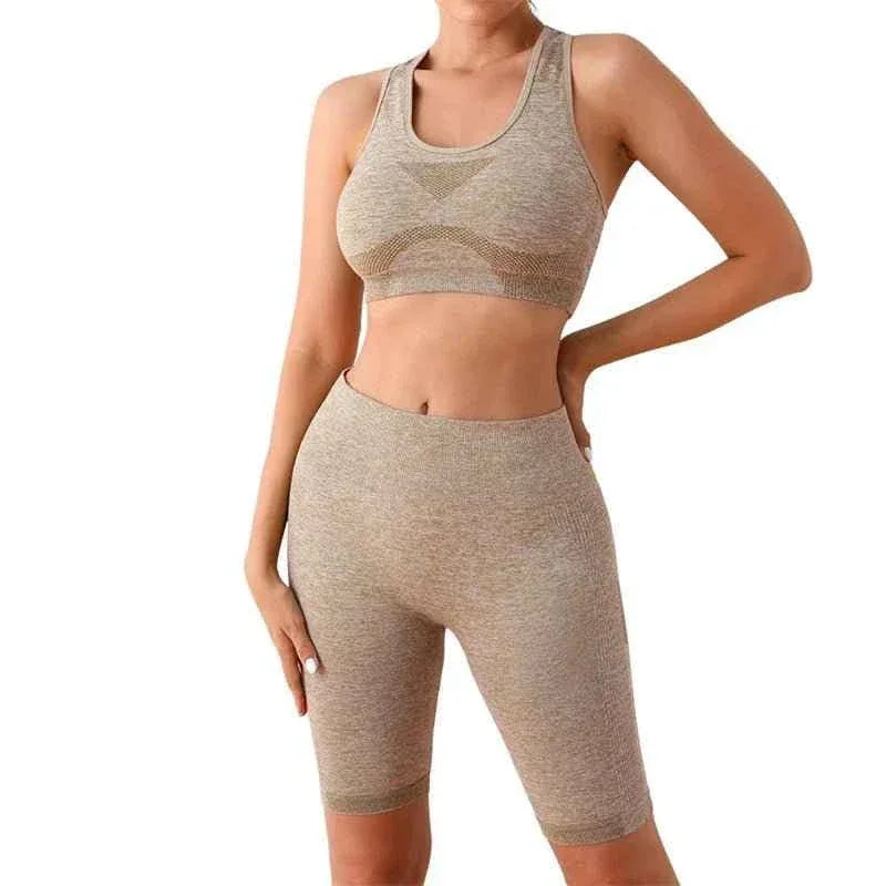Seamless Women Push Up Scrunch Short Butt Lift Panties Wear Yoga Bra Gym High Waist Fitness Workout Leggings Yoga Set - Allen-Fitness