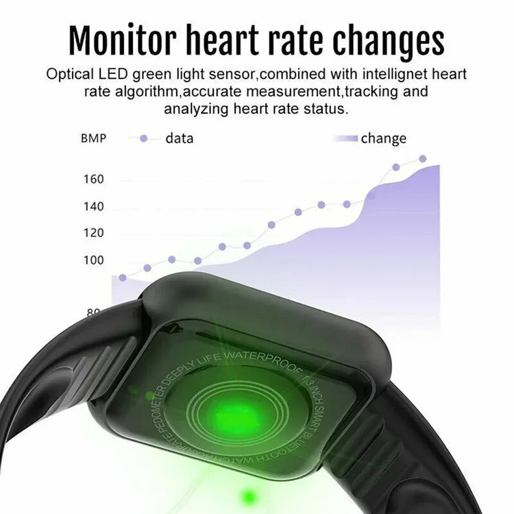 D20 smartwatch Y68 relogio montre reloj inteligente Sport Fitness Band Waterproof Wearable Devices Android Smart Watch - Allen-Fitness