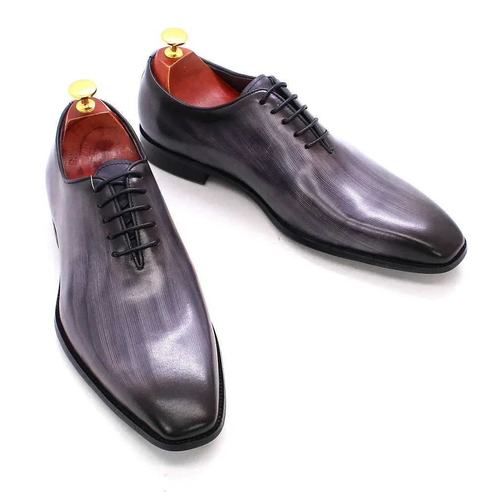 Genuine leather men dress shoes & oxford shoes fashion high quality gentleman shoes for business and party - Allen-Fitness