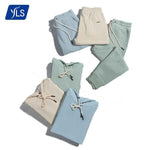 High Quality 470GSM Thick 100 Cotton Tracksuit Sweatsuit. Printed Logo Jogging Sweat Suits - Allen-Fitness