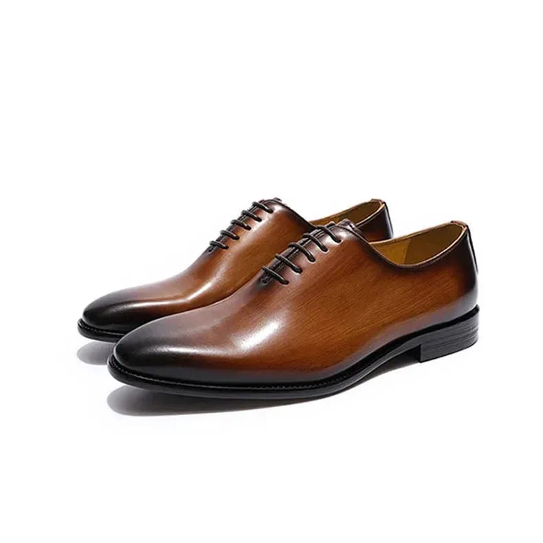 Genuine leather men dress shoes & oxford shoes fashion high quality gentleman shoes for business and party - Allen-Fitness