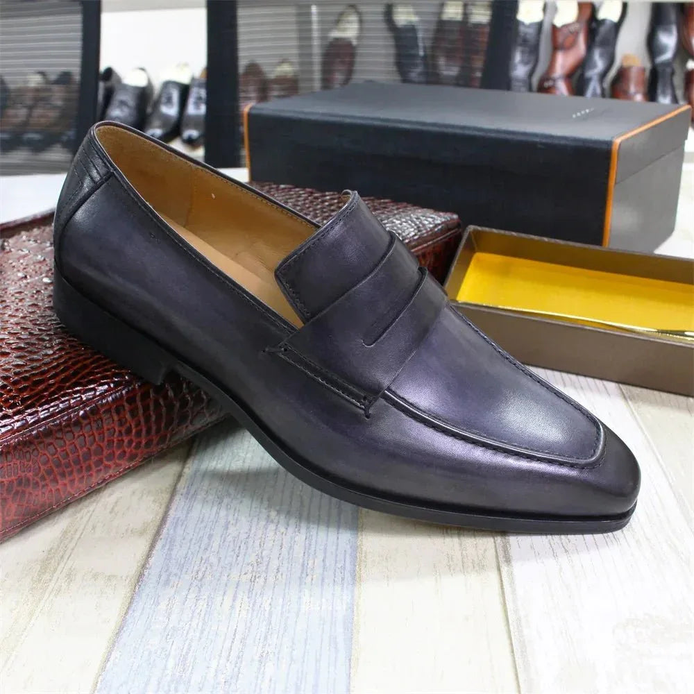 Slip-On Loafers for Men - Premium Leather Shoes (Weddings, Formal Events) - Allen-Fitness
