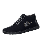 Mens Shoes Walking Flats boots Fashion Lace up High Top Big Size Shoes - Allen-Fitness
