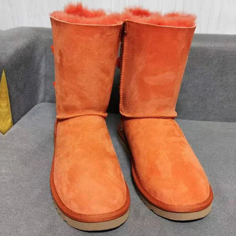 Warm winter boots outside two Bow pretty Women Boots, High Quality Warm snow boots in winter - Allen-Fitness
