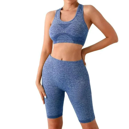 Seamless Women Push Up Scrunch Short Butt Lift Panties Wear Yoga Bra Gym High Waist Fitness Workout Leggings Yoga Set - Allen-Fitness