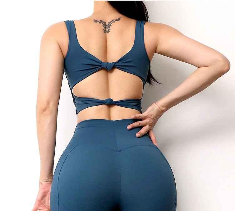 Women 2 piece sets sports bra and shorts set push up bra high impact pad top gym bra biker shorts for women - Allen-Fitness