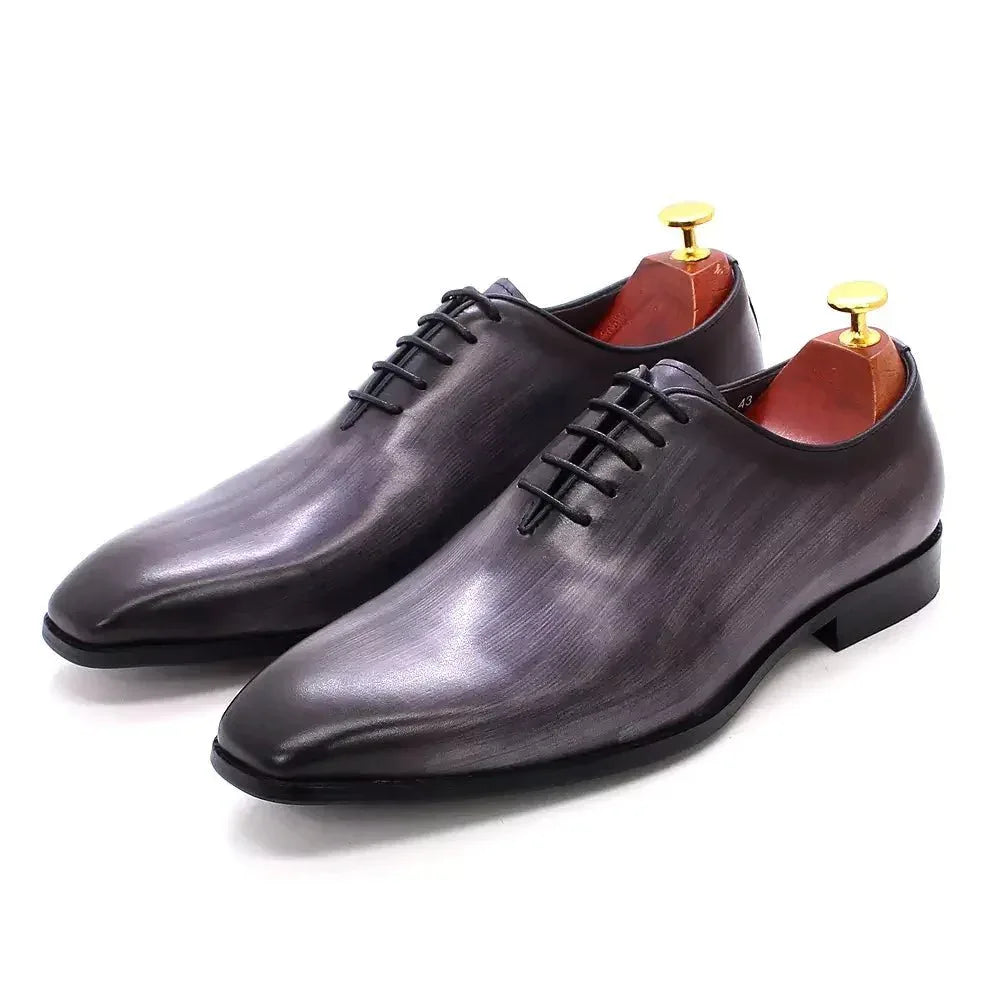 Genuine leather men dress shoes & oxford shoes fashion high quality gentleman shoes for business and party - Allen-Fitness