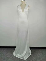 Elegant white V-Neck Evening Dress Women Fine Lace Party Ball Gown Sexy Princess Dress Wedding Gowns Girl - Allen-Fitness