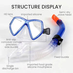 Kids Dive Set: Swimming Goggles, Dive Mask & Snorkel Tube Kit - Allen-Fitness
