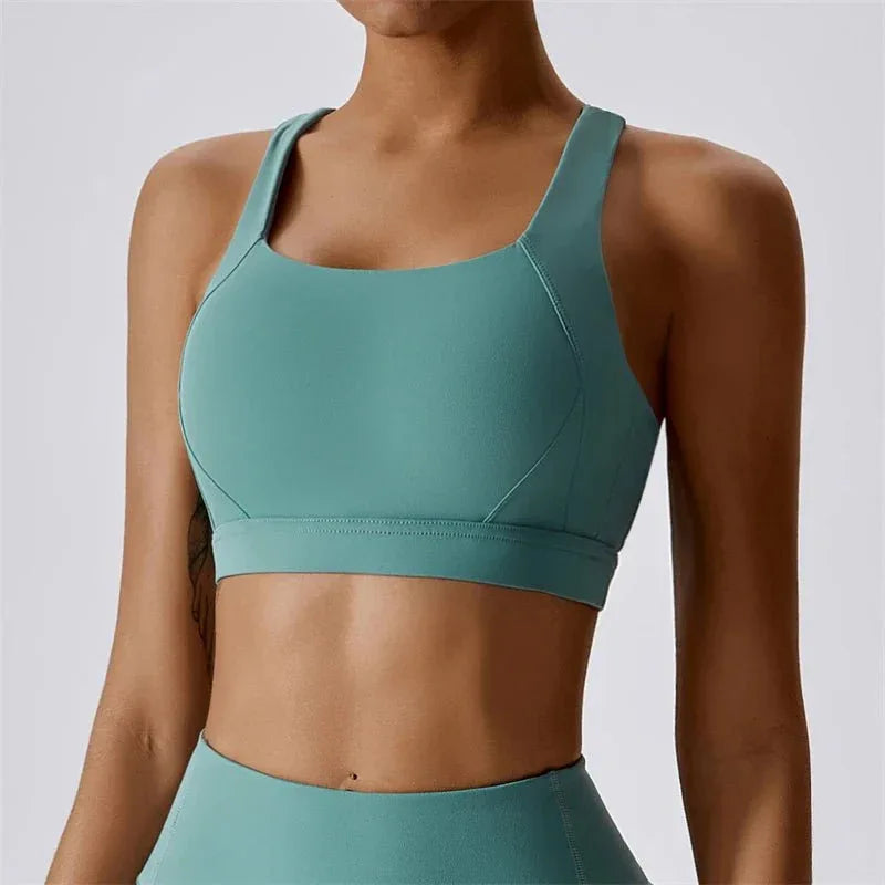 Women Popular New Design Long Sleeve Shirt Short Legging Bra Sports Gym Set Yoga Wear Set Fitness Set - Allen-Fitness