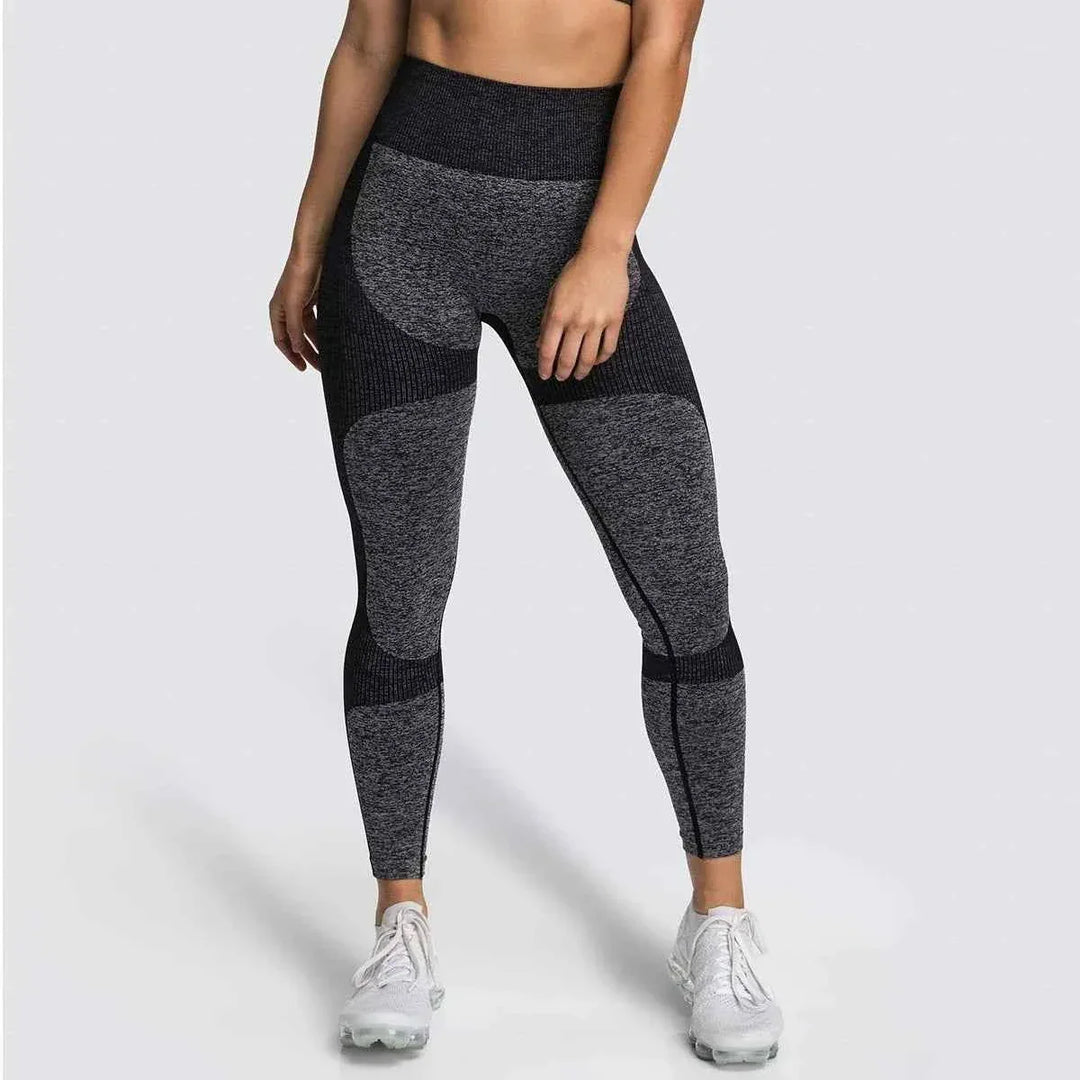 Women’s 14 Color Seamless Yoga Leggings, High Elastic High Waist Scrunch Butt Design for Gym &amp; Workouts - Allen-Fitness