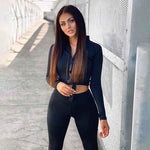 Organic yoga clothing Long Sleeve Suit Fitness Yoga pants set Wear Seamless Sportswear Work Out Clothing Set For Women - Allen-Fitness