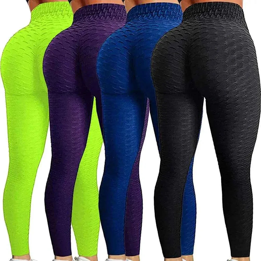 Women's Jacquard Sportswear Activia Fitness Yoga Pants Scrunch Butt Lift Gym Yoga Skinny Tights Leggings For Women - Allen-Fitness