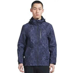 Man Winter Outdoor Waterproof Hiking Jacket - Heat Sealed Camo Print Hoodie Jacket - Allen-Fitness