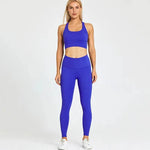 Women Training Gym Sports Bra Leggings 2 Piece Fitness Clothing Wear Yoga Sets - Allen-Fitness