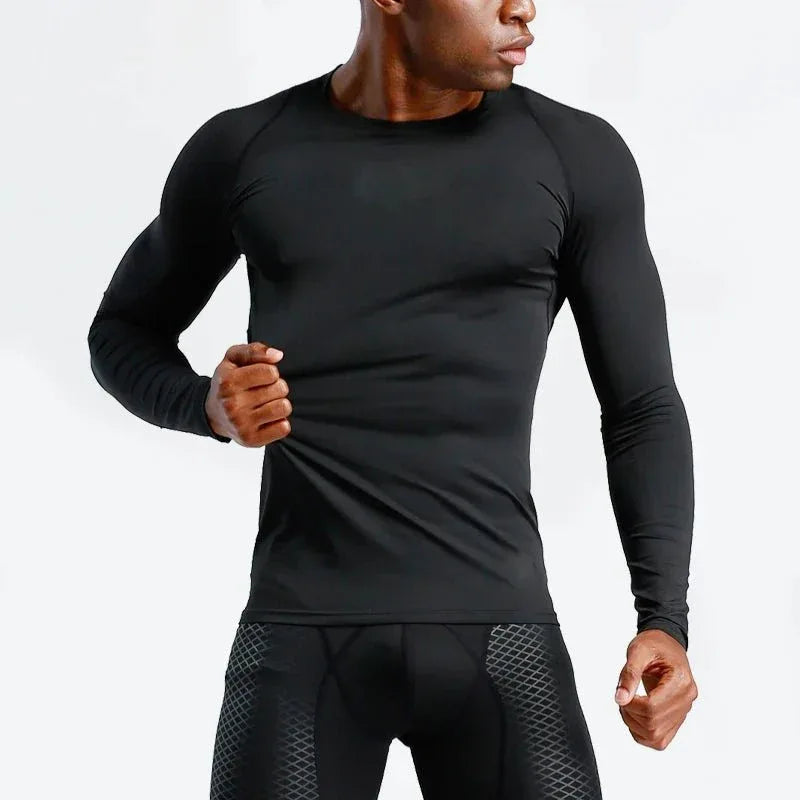 Long Sleeve Gymwear Men's T-shirt | Fitness Sportswear - Allen-Fitness